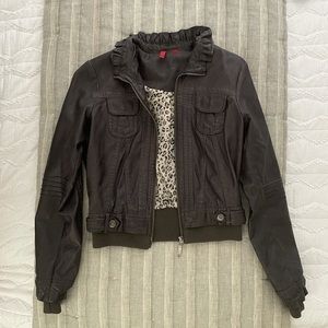 5/48 Leather Jacket with leopard lining